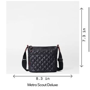 MZ Wallace Black Metro Scout Deluxe Purse